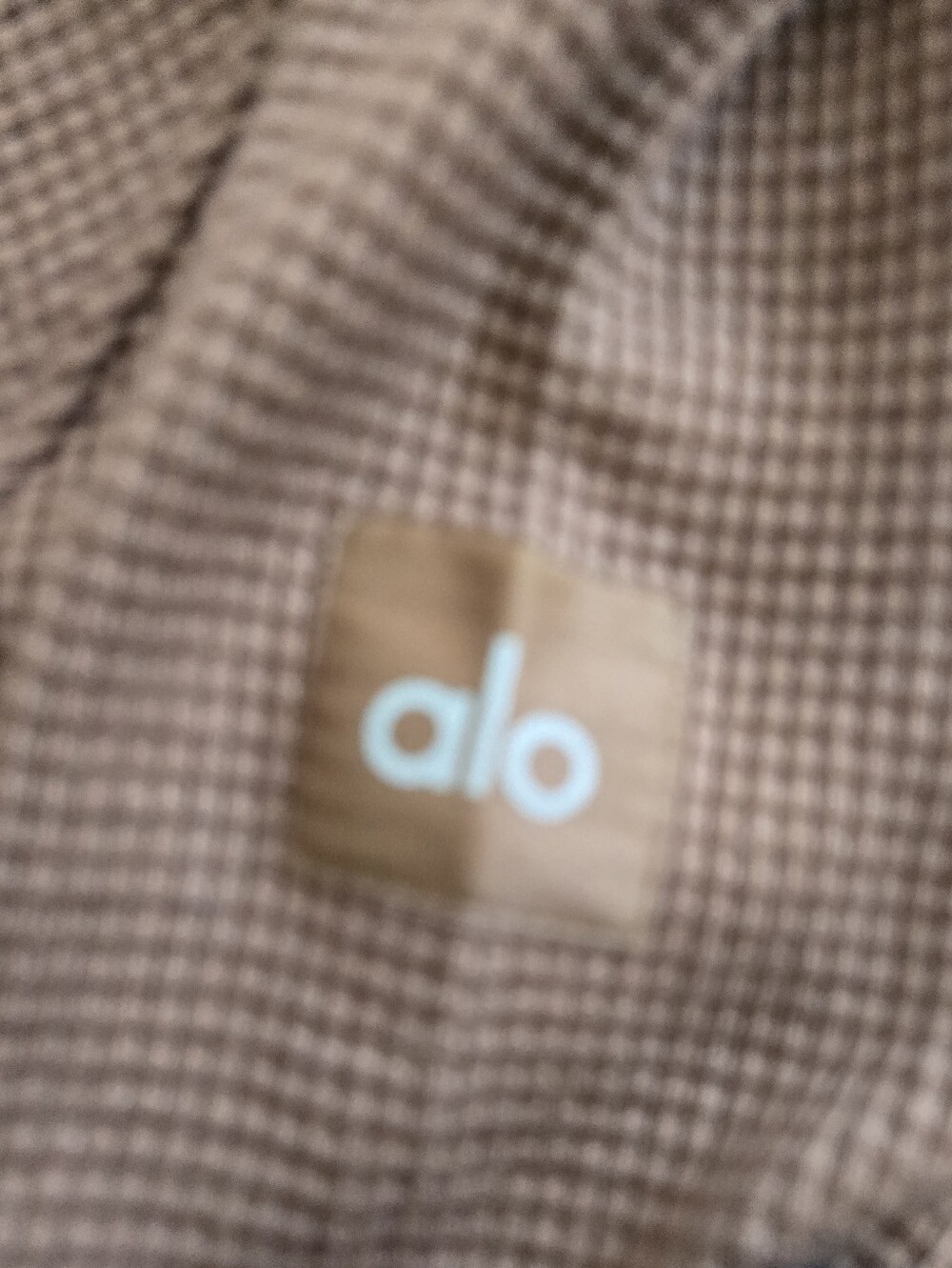 Alo Yoga Waffle Weekend Escape Mock Neck Long Sleeve in Cinnamon Brown sz SMALL - Picture 8 of 9